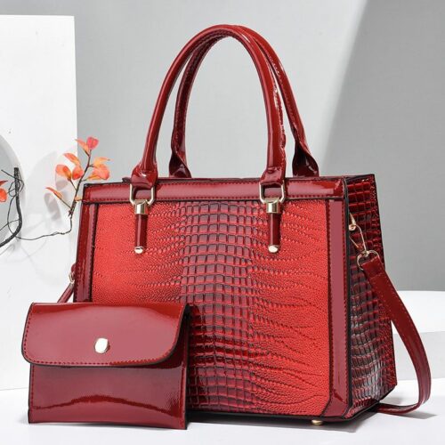 JTF8988-red Tas Handbag Selempang 2in1 Import Wanita Elegan