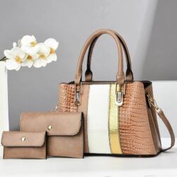 JTF9001-khaki Tas Handbag Selempang 3in1 Wanita Cantik Import