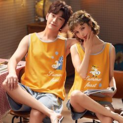 PJ4613-womanyellow Baju Santai Couple Comfy Woman